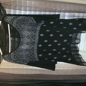 B.L.E.U Woman Size 1X printed Blouse